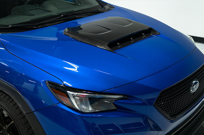 OLM LE Oversize Carbon Fiber Hood Scoop Cover - 2022+ WRX