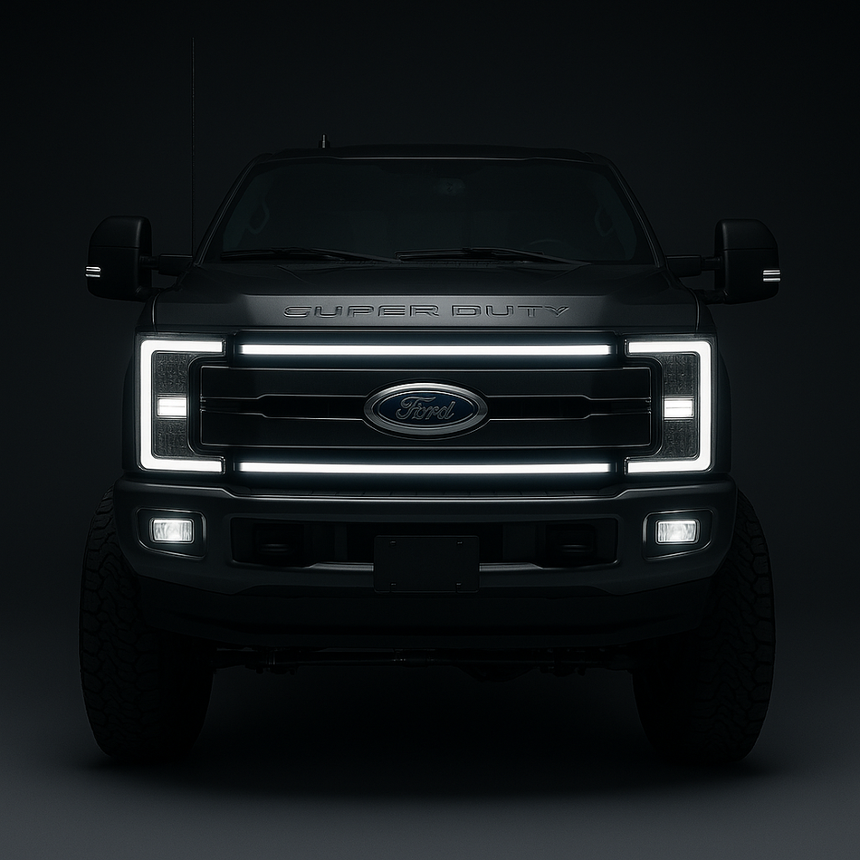 2017-2019 Ford F-250/F-350/F-450/F-550 “Ghost” LED Grille Light Kit – KR,LARIAT,XLT, XL, IP67