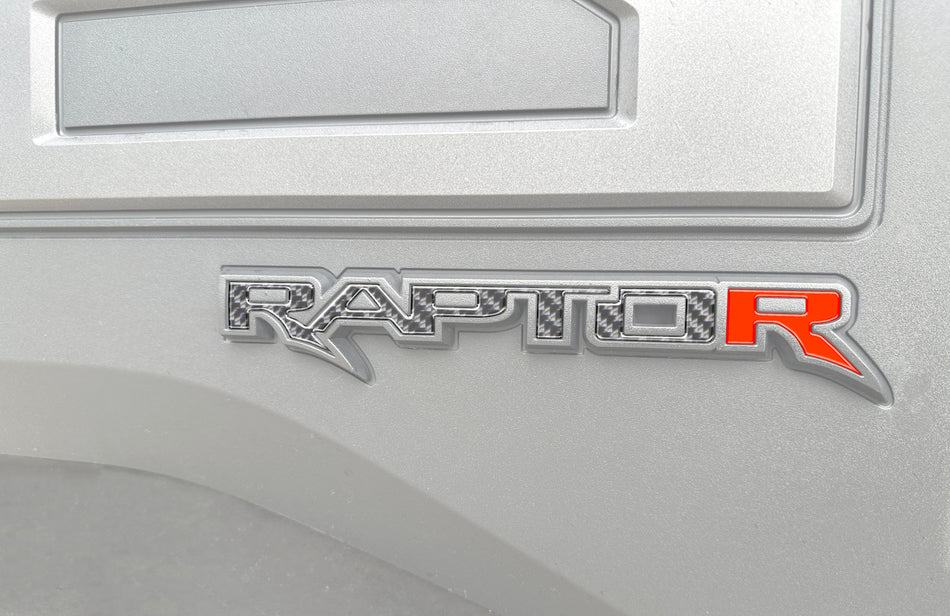 Raptor Tailgate Emblem Inserts Fits 2017-2026 Ford F-150 Raptor