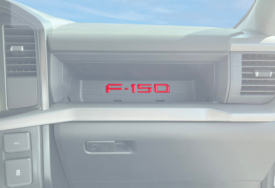 Passenger Cubby Letter Overlays Fits 2021-2026 Ford F-150 XL/STX