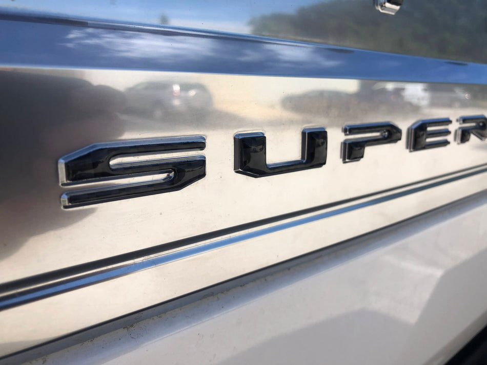 Tailgate Letter Overlays Fits 2020-2022 Ford Super Duty Platinum/Limited/King Ranch Trim Levels