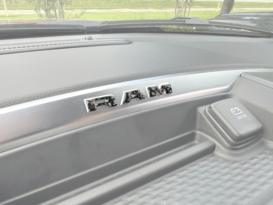 Center Dash Letter Overlays Fits 2025-2026 Ram 1500/2500/3500
