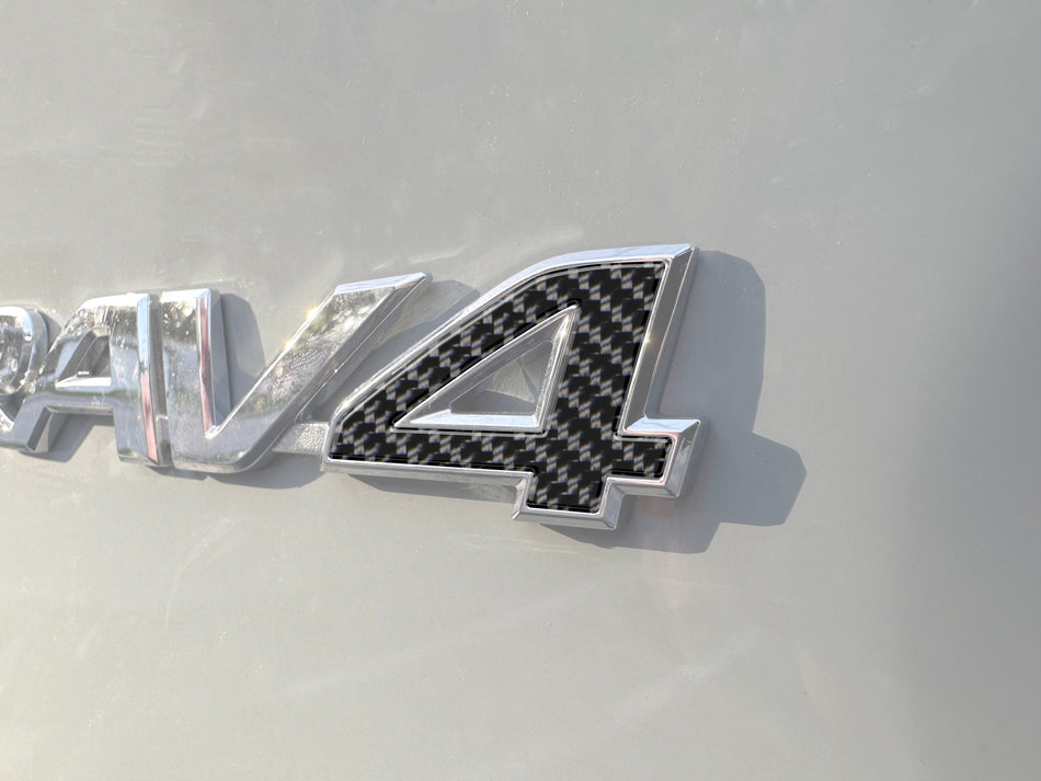Rear Emblem "4" Letter Inserts Fits 2019-2025 Toyota Rav4