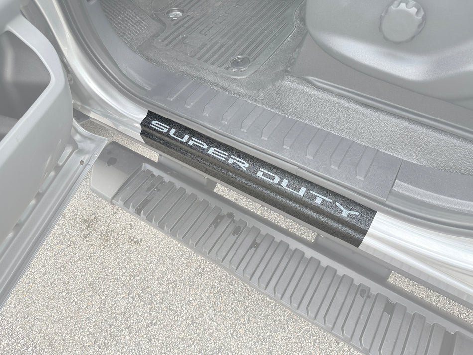Door Sill Protection Overlays (Textured) Fits 2023-2026 Ford Super Duty