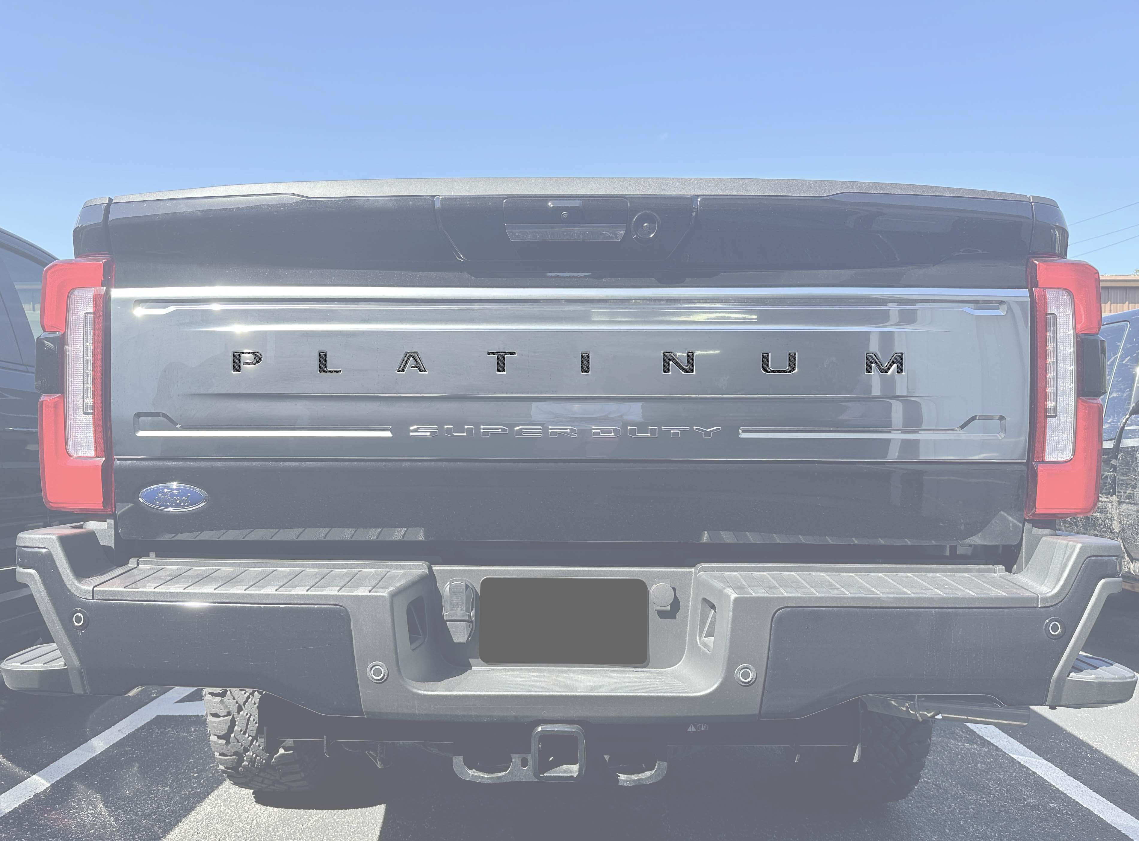 Platinum Tailgate Letter Inserts Fits 2023-2024 Ford Super Duty Platin ...