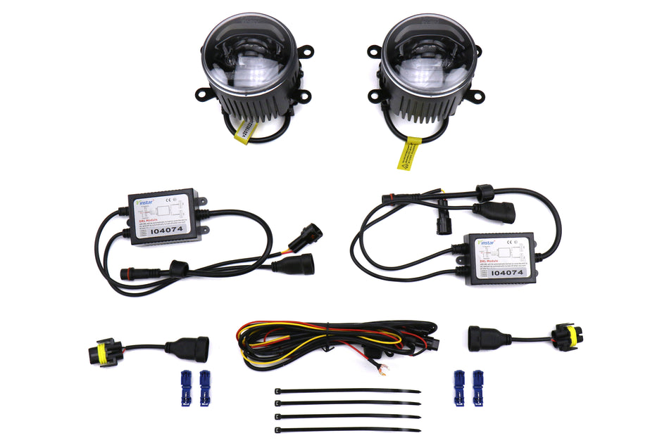 OLM Retical Style LED Fog Lights - 2015-2021 Subaru WRX / 2015-2017 STI / 2013-2017 Crosstrek / 2014-2018 Forester / 2013-2016 Scion FR-S / Subaru BRZ