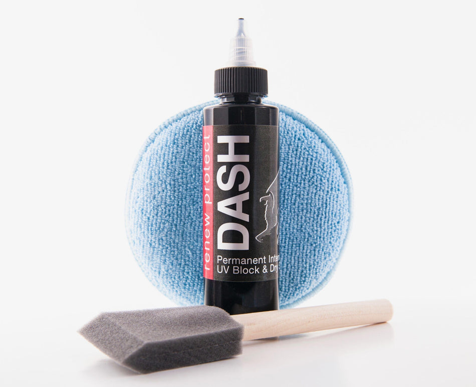 DASH - Permanent Interior Protectant & Dash Repair, Low-Glare Dry Seal & UV Block for Car Dash, Plastics, Coated Leather, Vinyl (1.2 oz per auto)