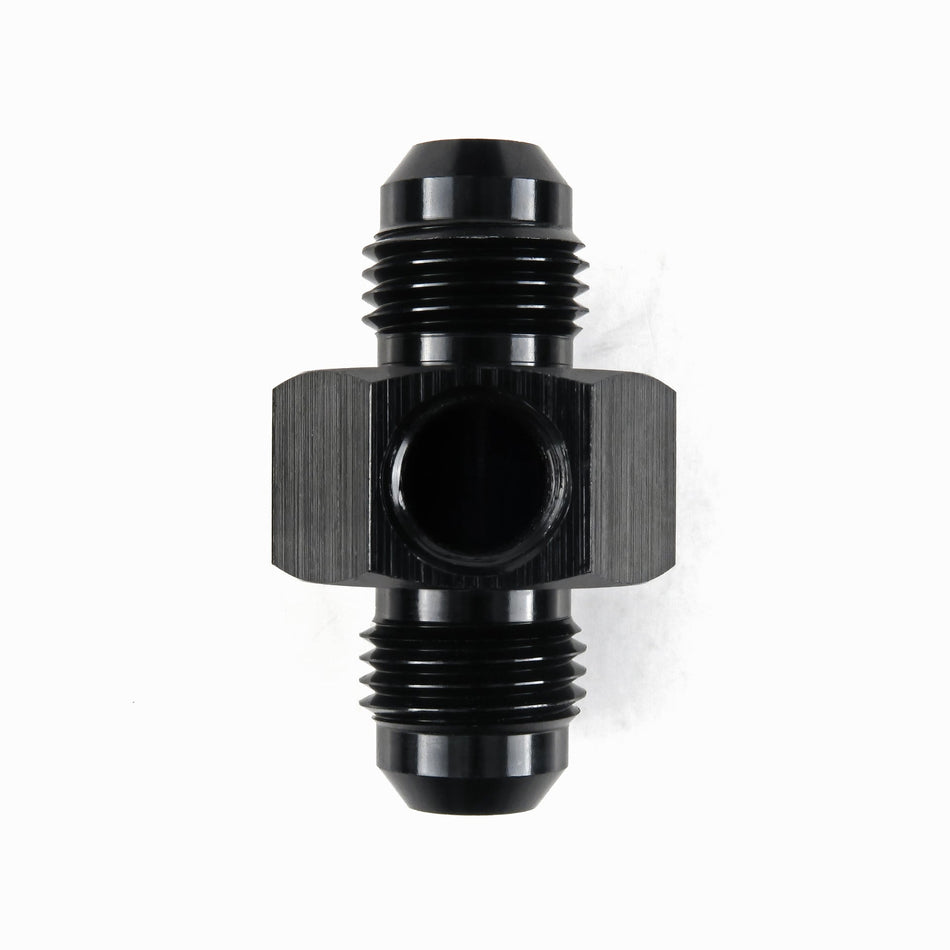 AN6 Male to AN6 Male Straight Adapter with 1/8" NPT Sensor Port HEL Aluminium