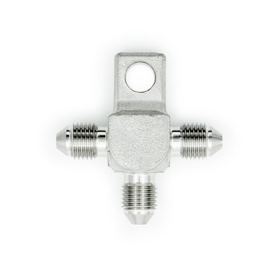 AN3 Male T-Piece Adapter with 7mm Mounting Hole HEL Stainless Steel