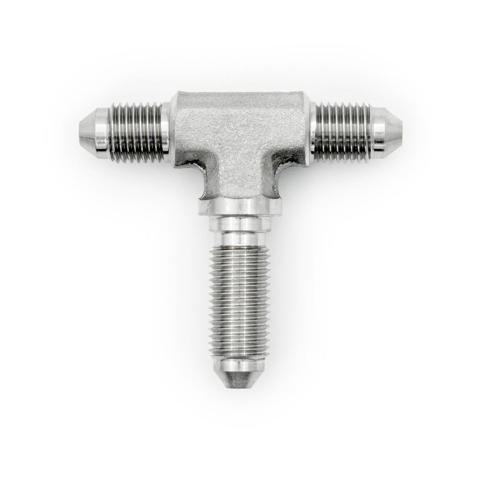 AN3 Male T-Piece Adapter with Bulkhead Fitting on the Leg HEL Stainless Steel