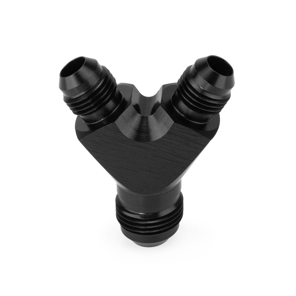 AN6 Male Y-Piece Adapter with AN8 Male on the Leg HEL Aluminium