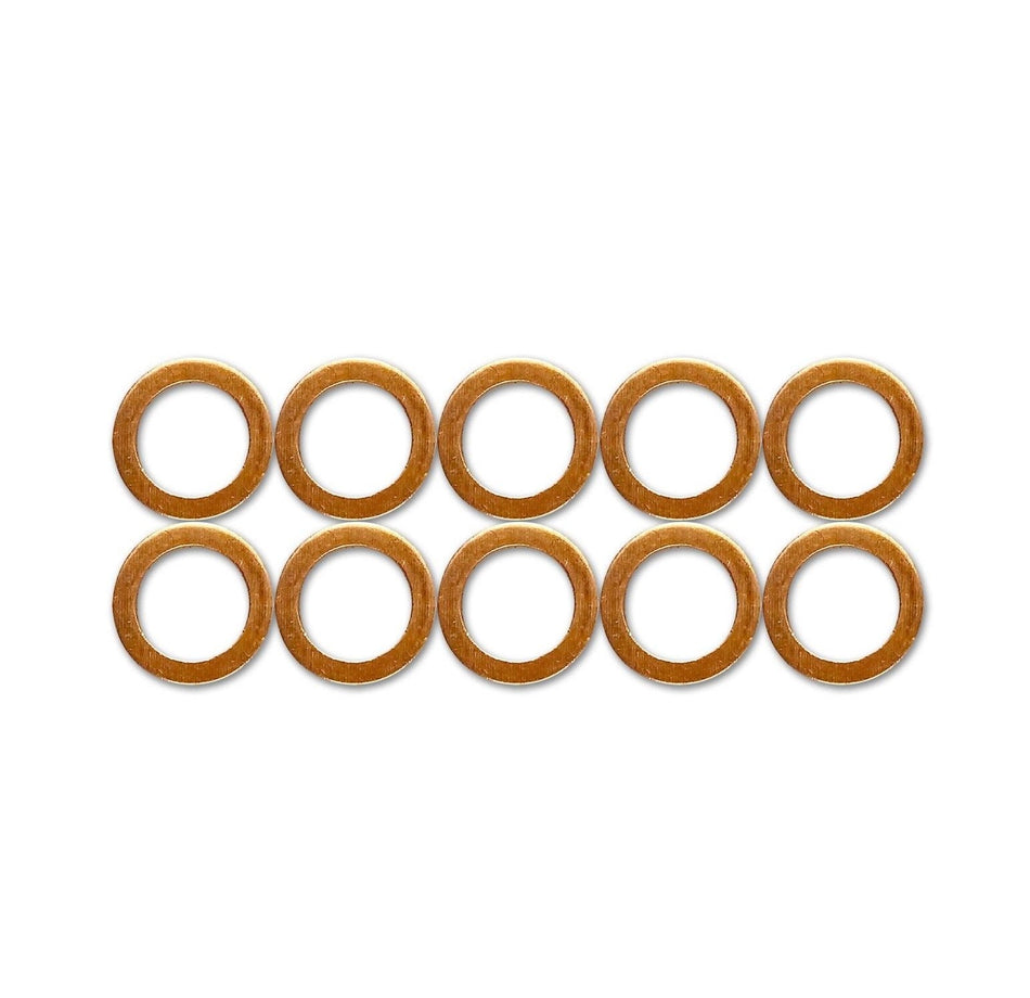 11mm / AN4 Copper Crush Washers (10 Pack)